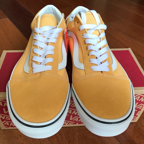 Vans Old Skool Unisex Suede/Canvas Sneakers VN0A5KRFAVL Yellow & White Men's 8.5 - Picture 3 of 12